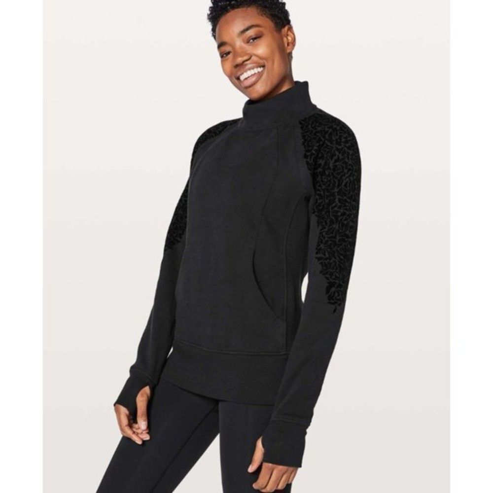 LULULEMON‎ Floral Flock Pullover Sweatshirt Sz 4